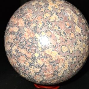 Artistic Leopard Jasper Sphere with Earthy Tones